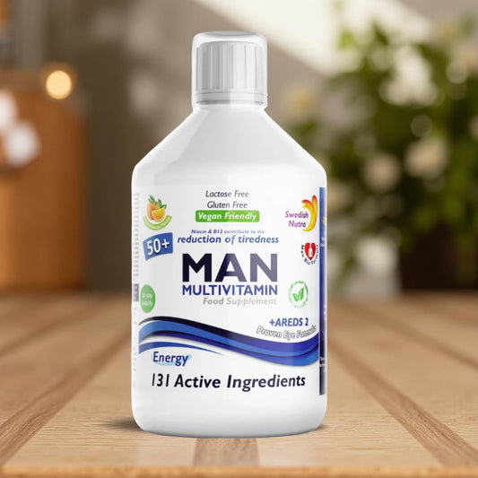Swedish Nutra Man 50+ Multivitaminų Kompleksas – 500 ml