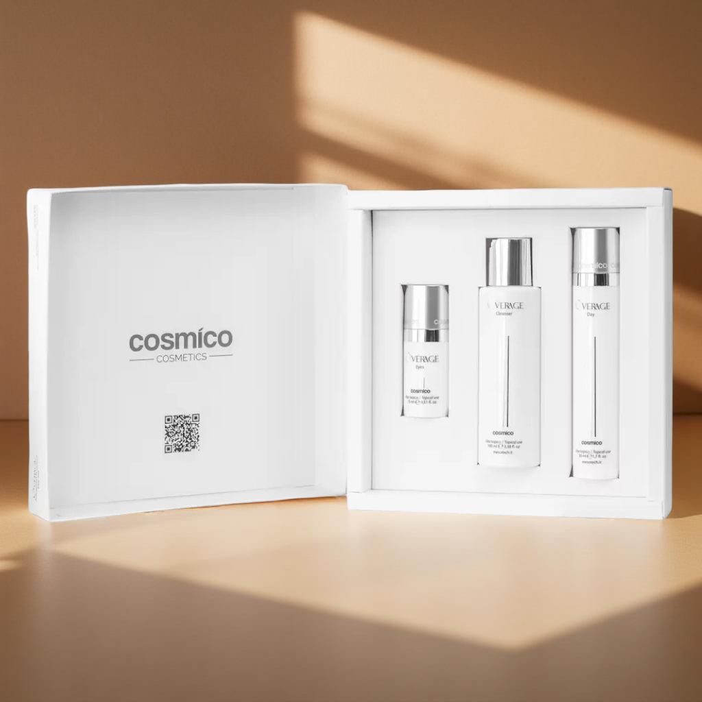 Senėjimą stabdantis, gausiai drėkinantis ir odos tonusą atkuriantis 3 produktų rinkinys OVERAGE DAY SET.