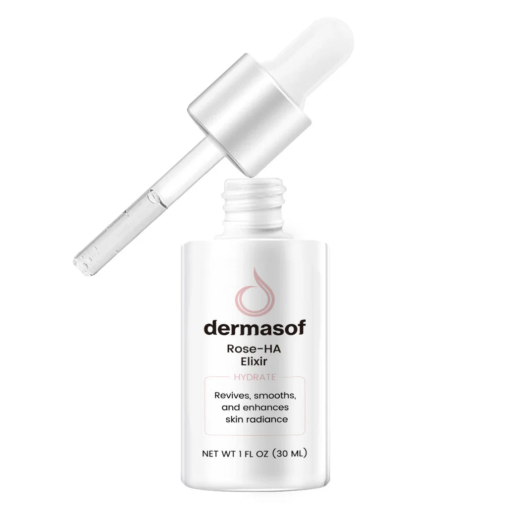 Dermasof Rose-HA Elixir - serumas su rožių ekstraktu ir hialurono rūgštimi, 30ml