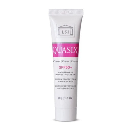 LSI Quasix® SPF50+ kremas nuo odos paraudimo su apsauga nuo saulės.