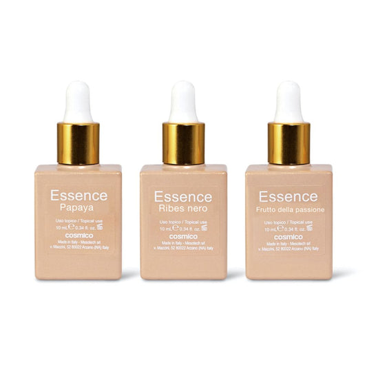 Cosmico® Essence Gold – serumų rinkinys (Ribes Nero, Papaya, Frutto Della Passione)