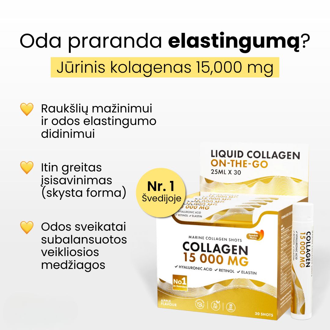 Swedish Nutra jūrinis kolagenas 15000mg (30days)