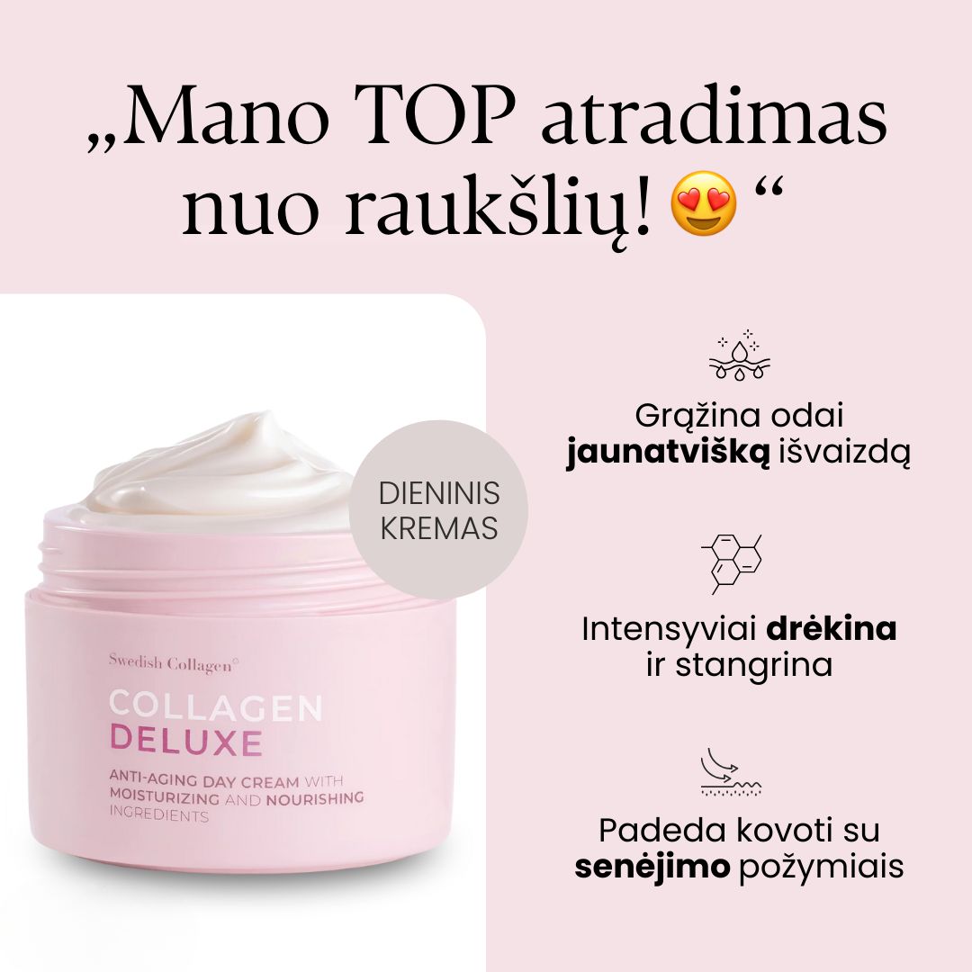 Swedish Collagen- Deluxe kremas su retinoliu, aloe vera, vitaminu E