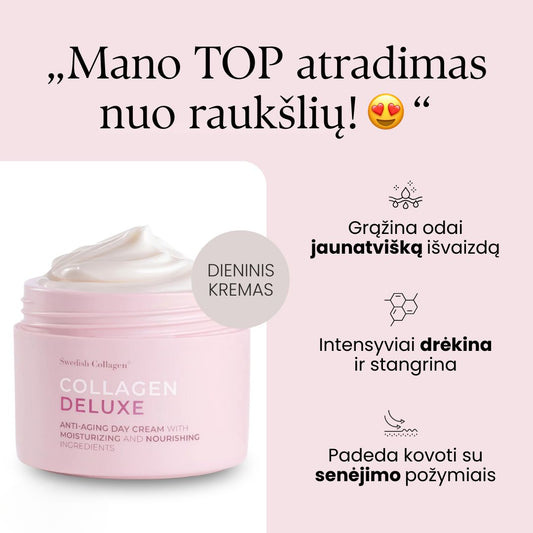 Swedish Collagen- Deluxe kremas su retinoliu, aloe vera, vitaminu E