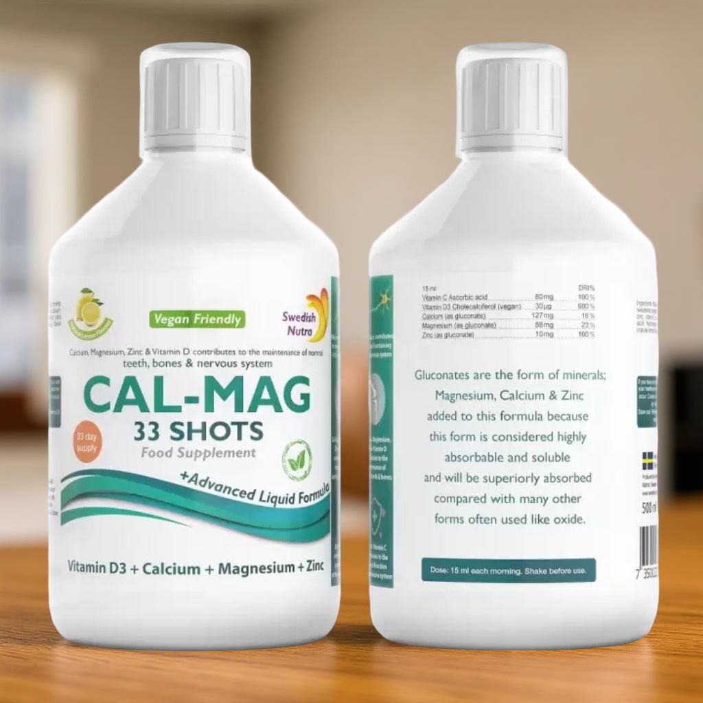 Swedish Nutra Cal Mag 500ml (kaulams, nervų sistemai)