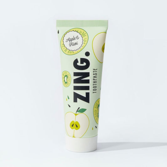 ZING Hap+ balinanti dantų pasta obuolio ir kivi skonio, 75 ml.